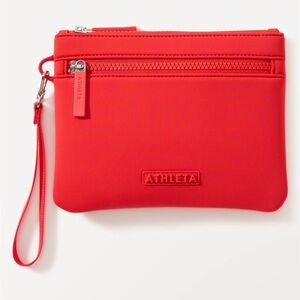 Athleta Per Diem Zipper Pouch Red